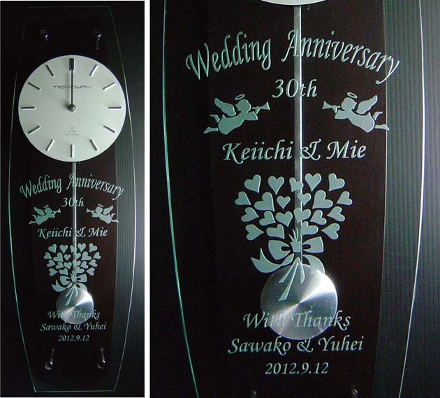 結婚記念日　30周年　両親へお祝い　時計