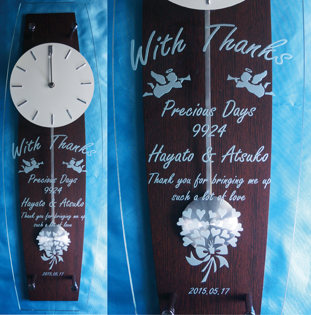 結婚式両親へプレゼント　新郎　時計　オリジナル記念品