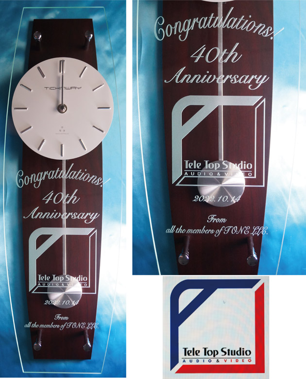 周年記念品　40周年　お祝い　ロゴ入れ　時計