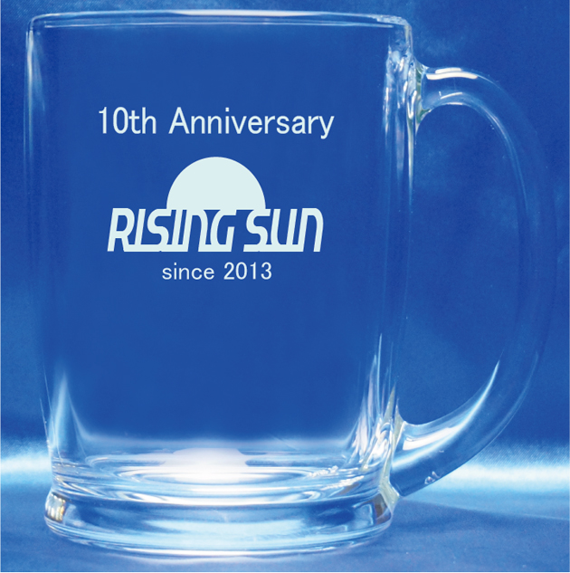 10周年記念　お祝い　記念品　ロゴ入れビアマグ マグカップ