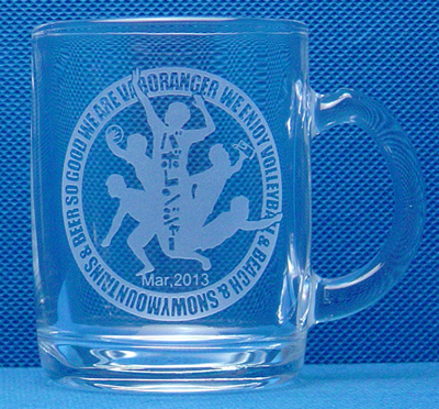 マグカップ　記念品　チーム　ロゴ入れ　バレーボール　サークル　大学