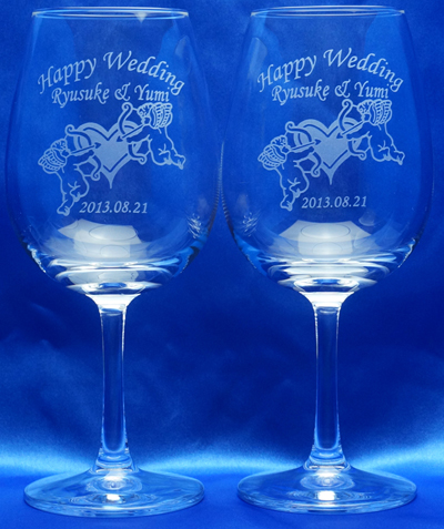 結婚祝い お友達へ ワイングラス