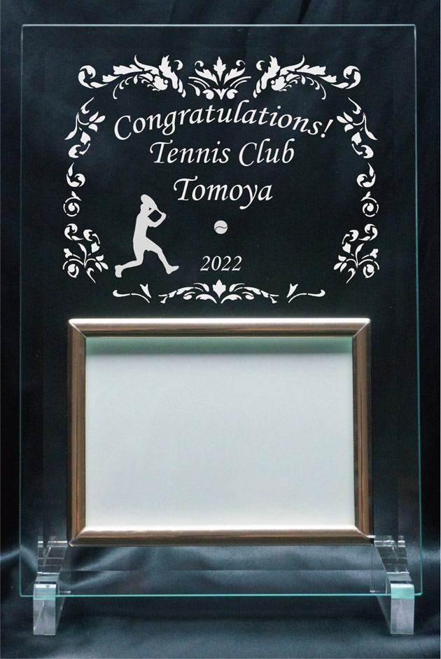テニス　フォトフレーム　写真立て　卒業 記念品　表彰